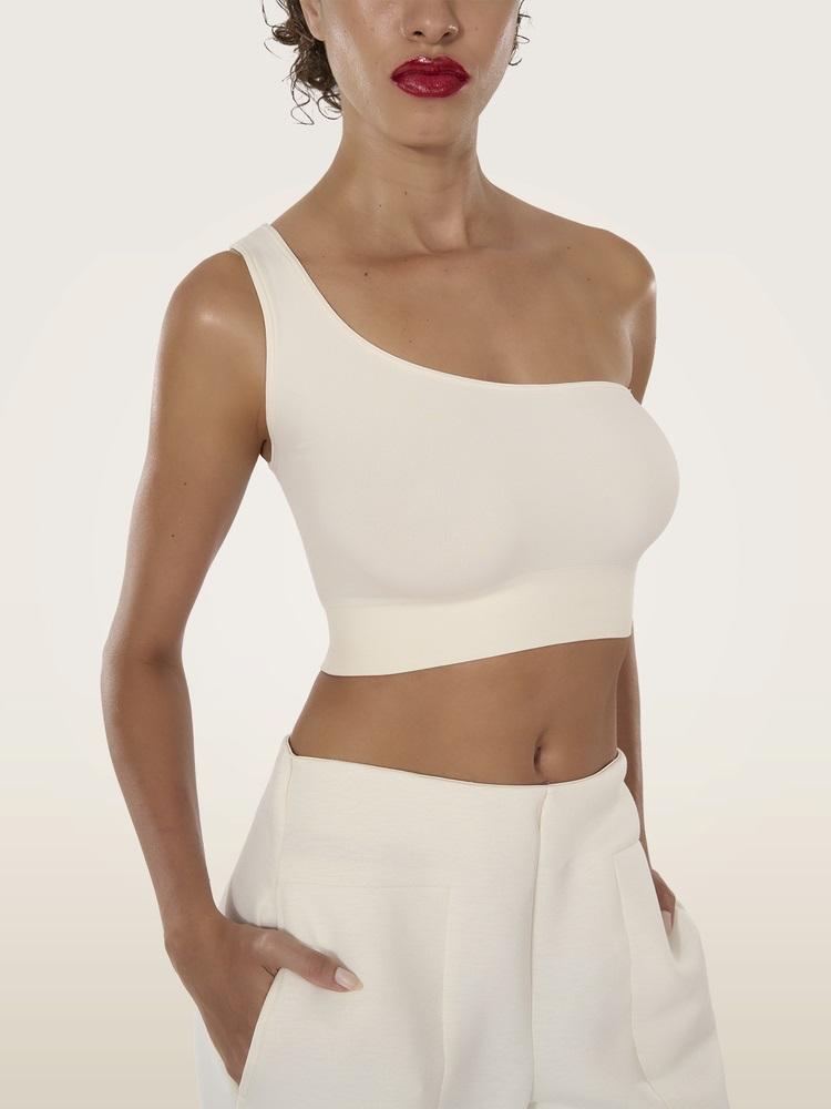Crop top mono-spalla in filato 57217031 WOLFORD