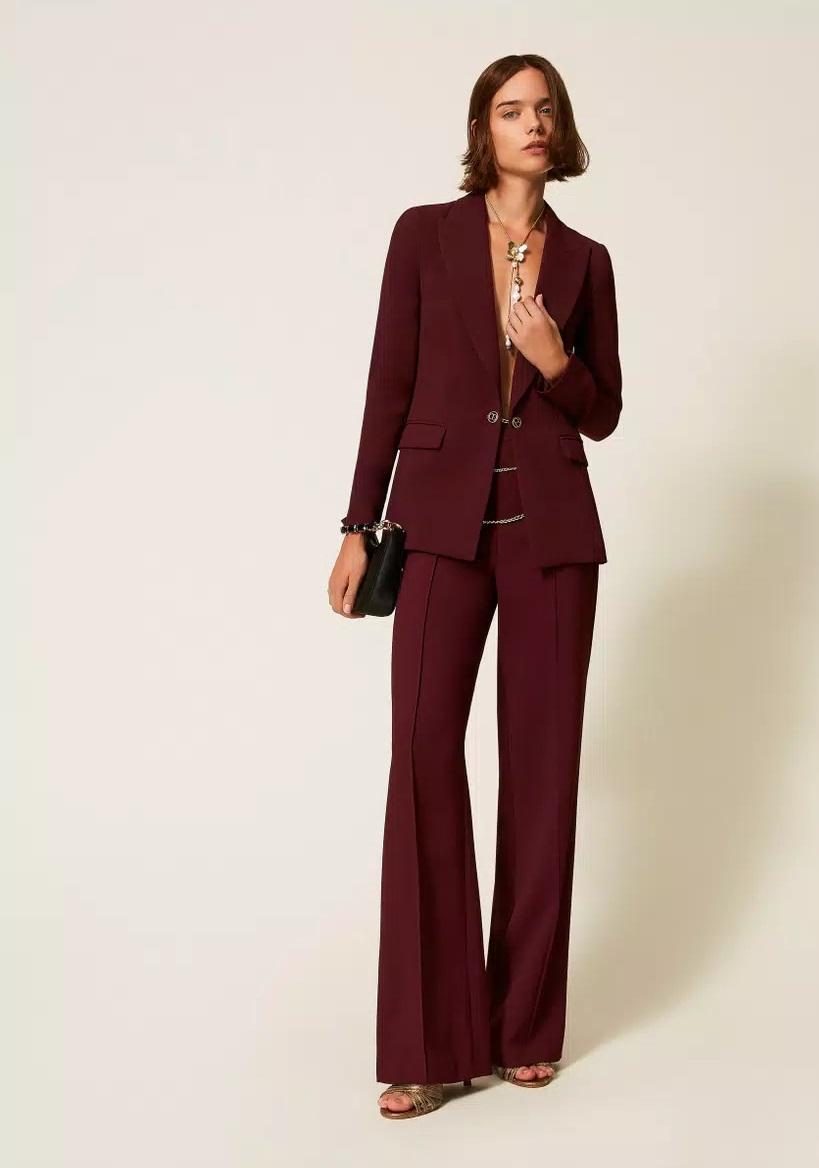 Giacca blazer in crêpe con Oval T TP2590002 TWINSET