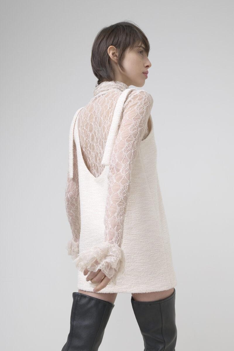 BLUSA COLLO ALTO IN PIZZO L22037033 SO ALLURE