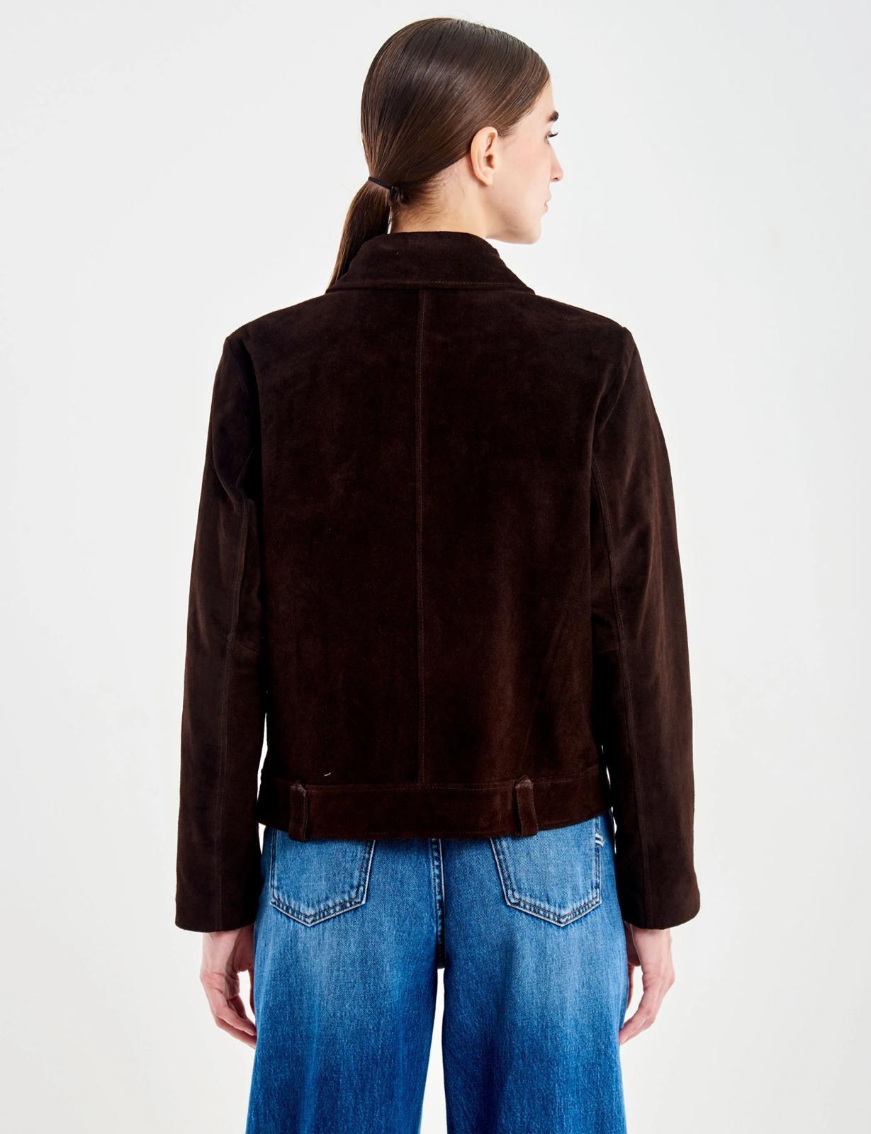 Giacca in Vera Pelle con Frange TF0328006 VICOLO