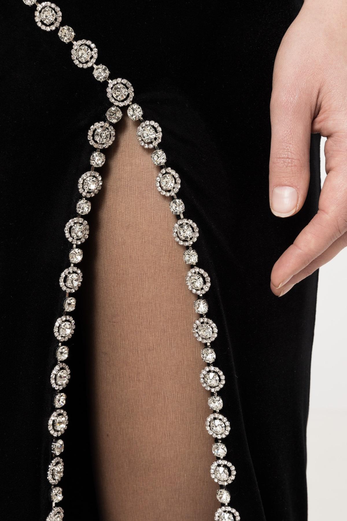 abito lungo in velluto RS16153000 NISSA