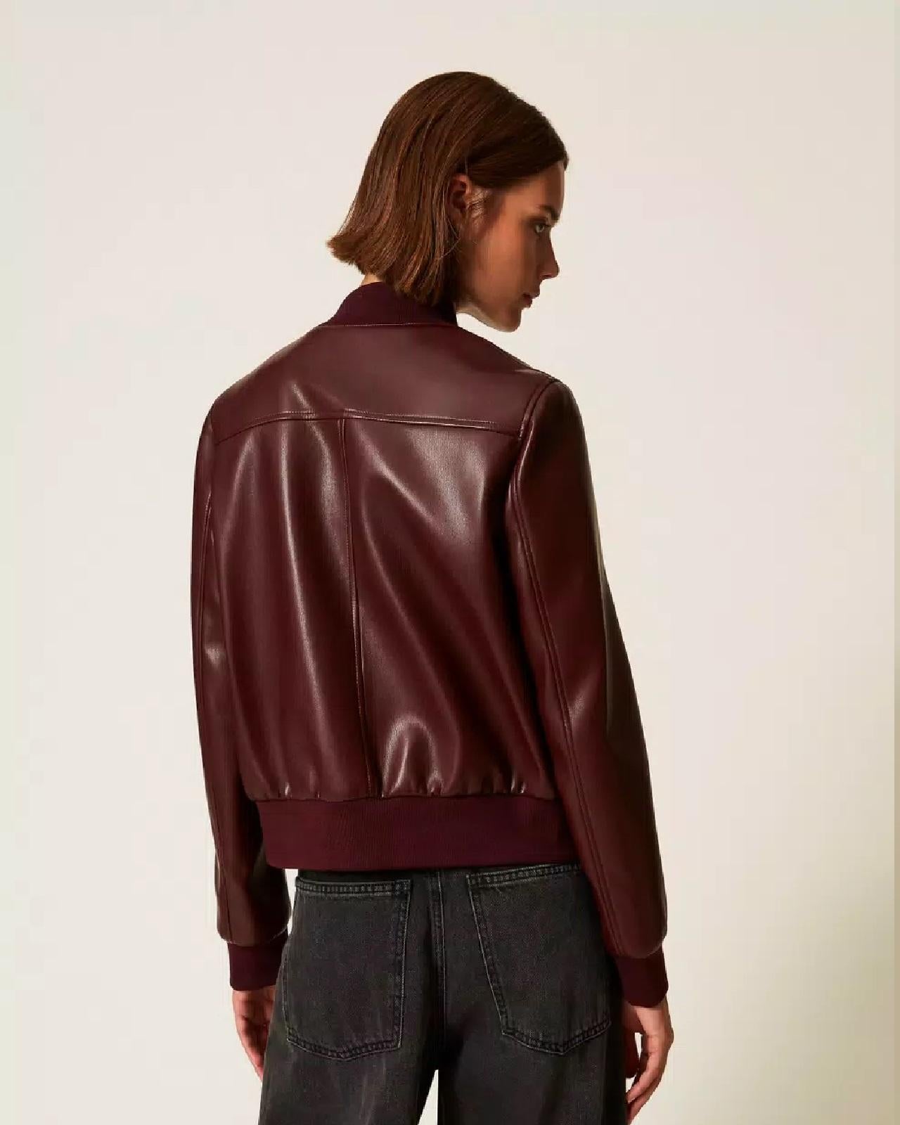 Giacca effetto pelle con bottoni TP2232002 TWINSET