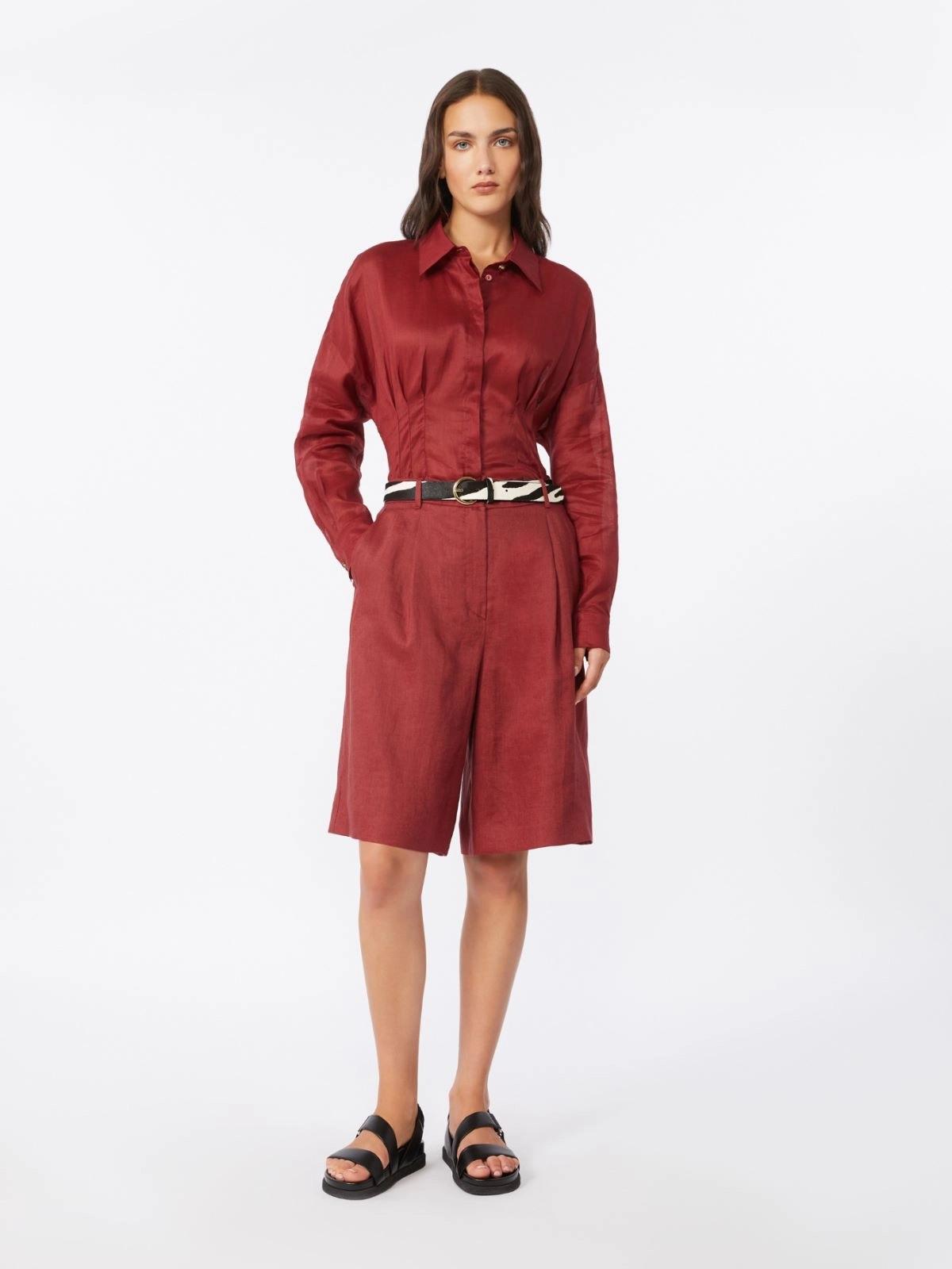 bermuda in lino MSTCARAVAN002 MAXMARA STUDIO