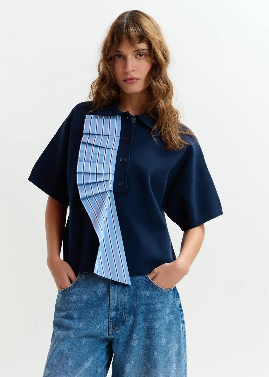 polo in maglia fine con volant JUMBLE003 ESSENTIEL