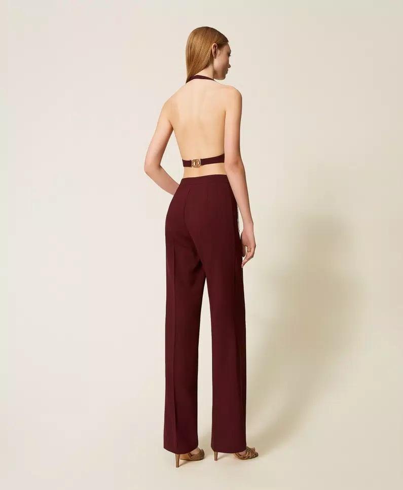 Pantaloni in crêpe cady con cintura TP2281002 TWINSET