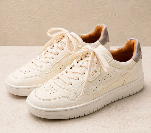 Sneakers LeMargo in pelle bianca artigianale 