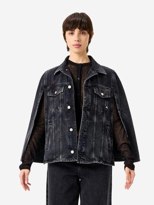 poncho in denim 