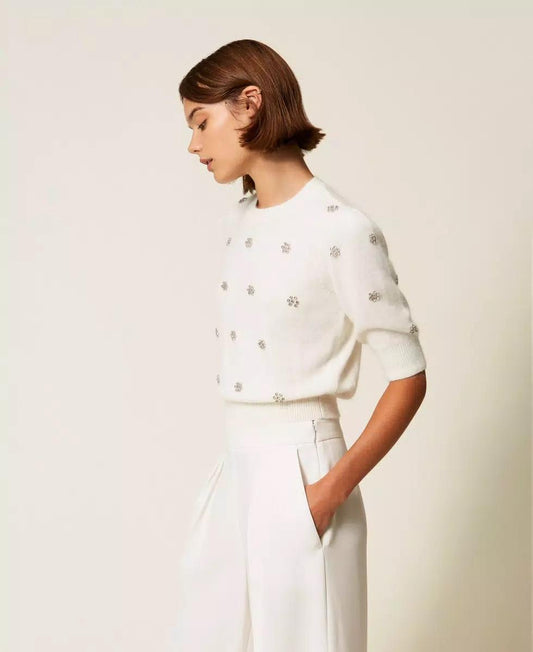 Maglia in misto angora con ricamo TT3181007 TWINSET