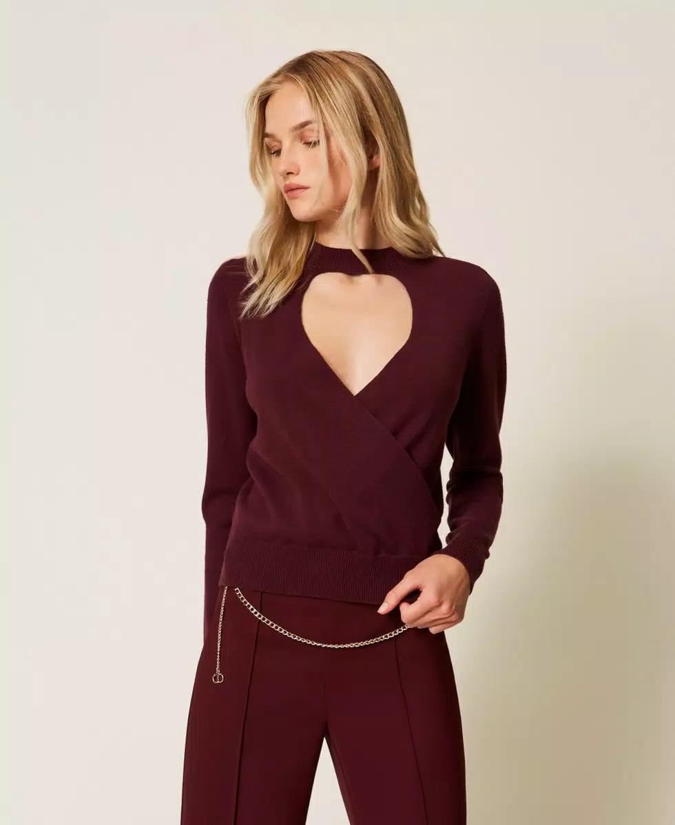 Maglia con cut-out e incrocio TP3060002 TWINSET