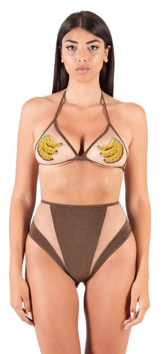 Bikini triangolo e coulotte ricamato a mano 6JG33006 DISTRICT MARGHERITA MAZZEI