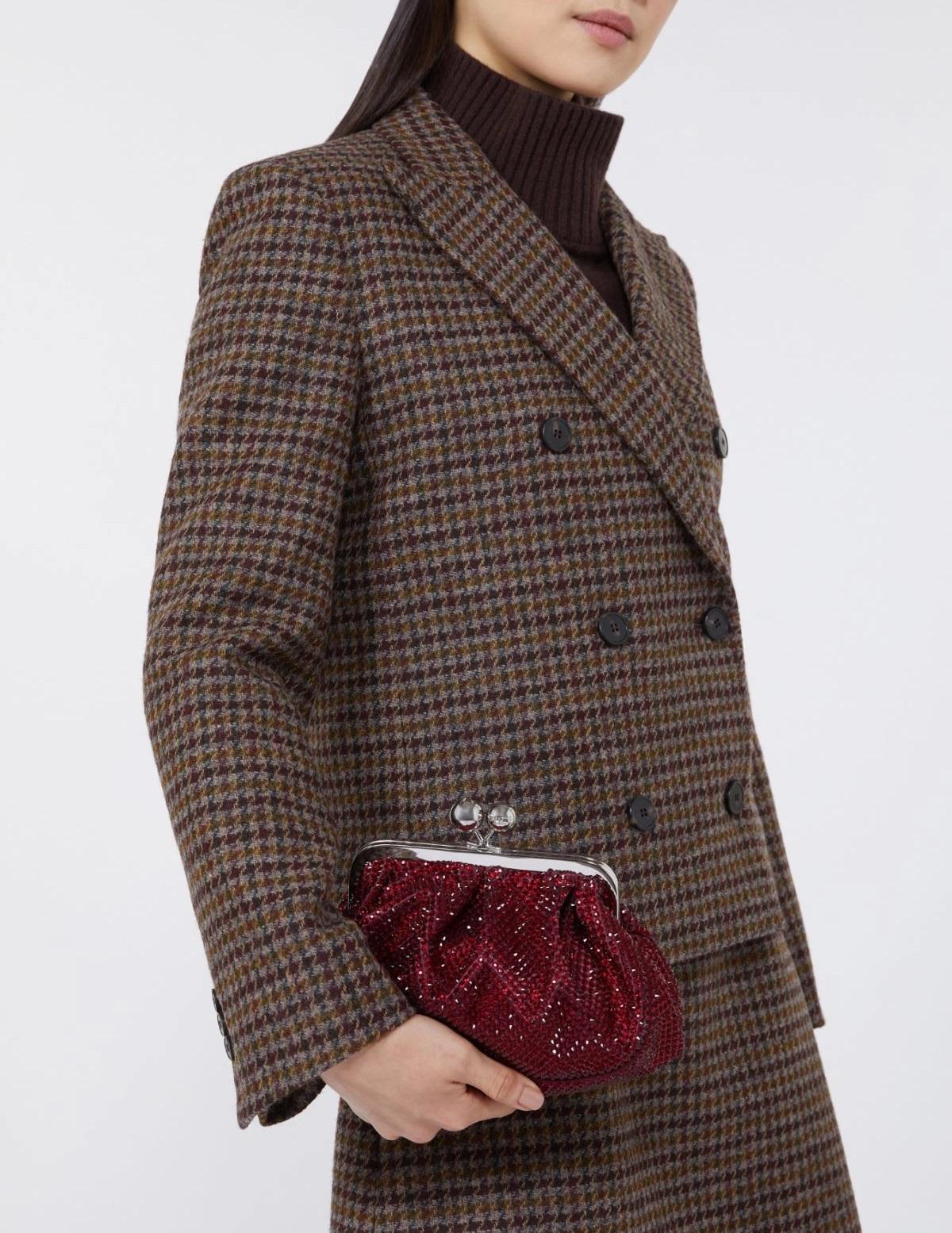 Pasticcino Bag small in raso e strass - ROSSO EMY010 MAXMARA