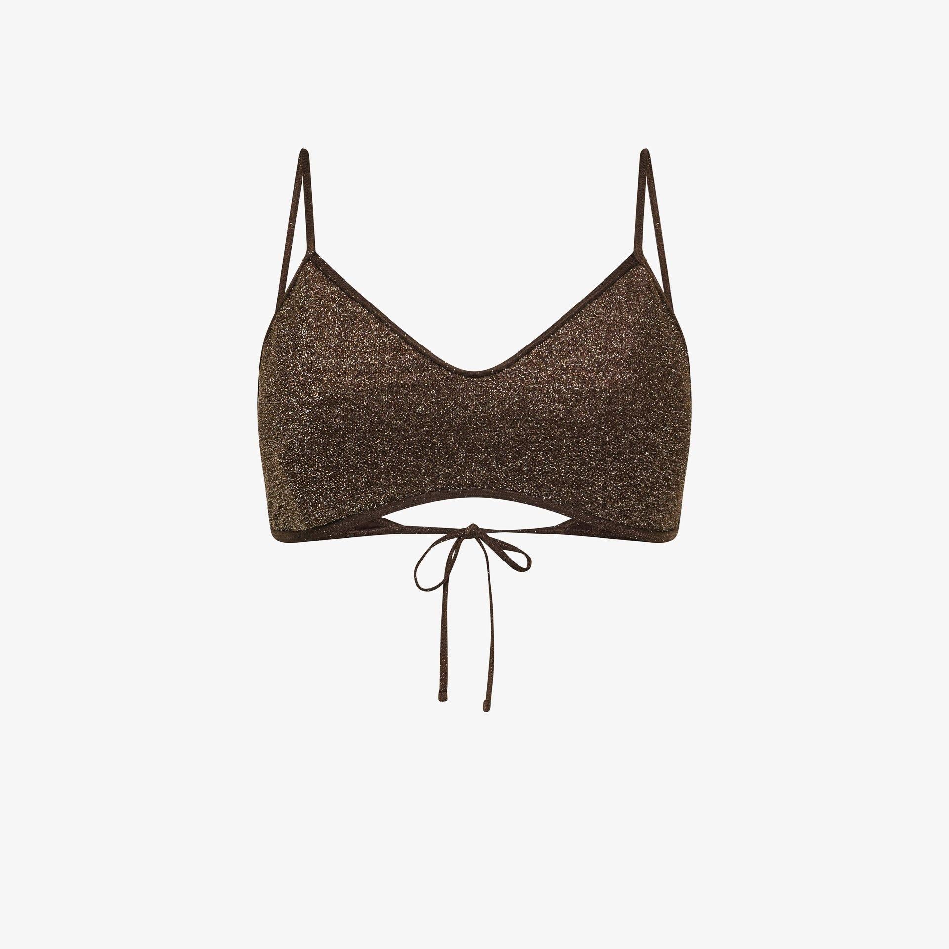 bralette top in lurex 