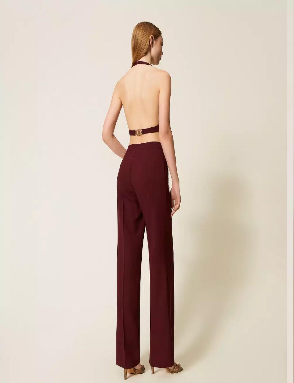 Gilet in crêpe cady con cinturino TP2280002 TWINSET