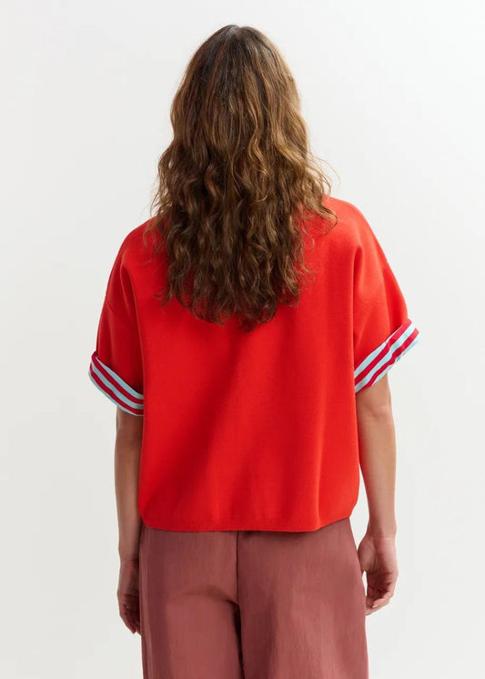 polo in maglia fine con volant JUMBLE010 ESSENTIEL