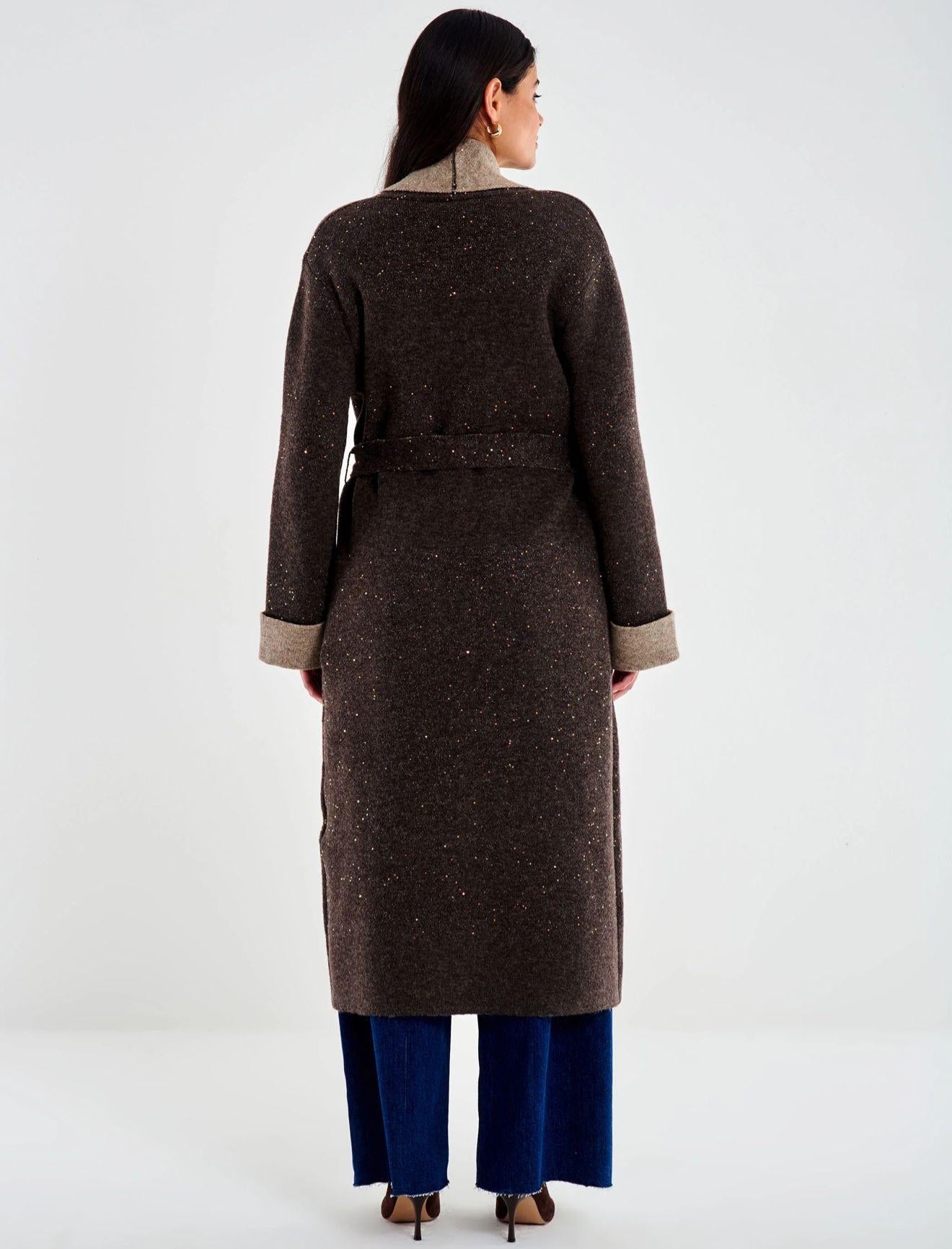 Cappotto in Maglia con Strass 77003F006 VICOLO