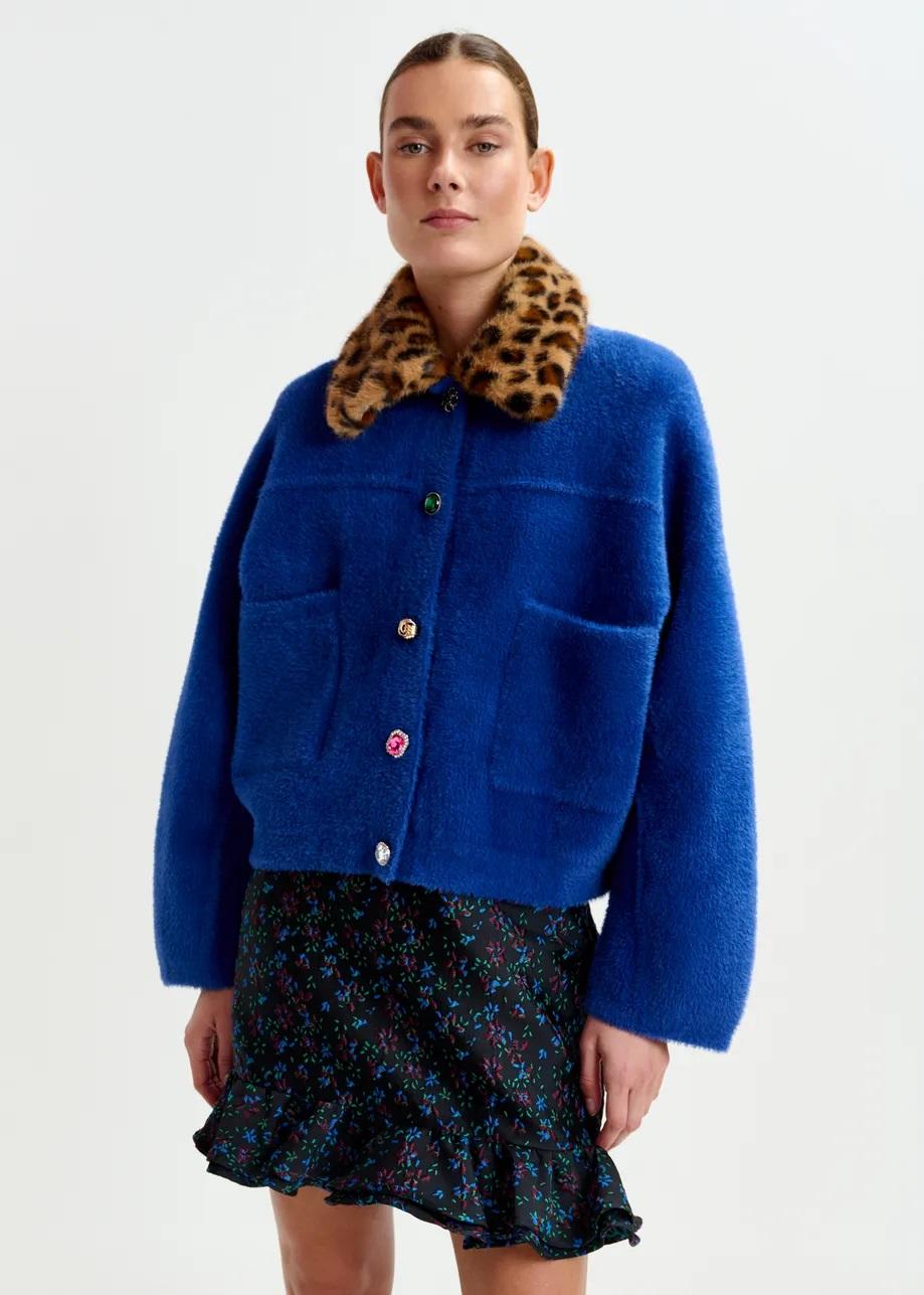 Minigonna floreale nera, blu e rossa con volant IMAGINARY000 ESSENTIEL