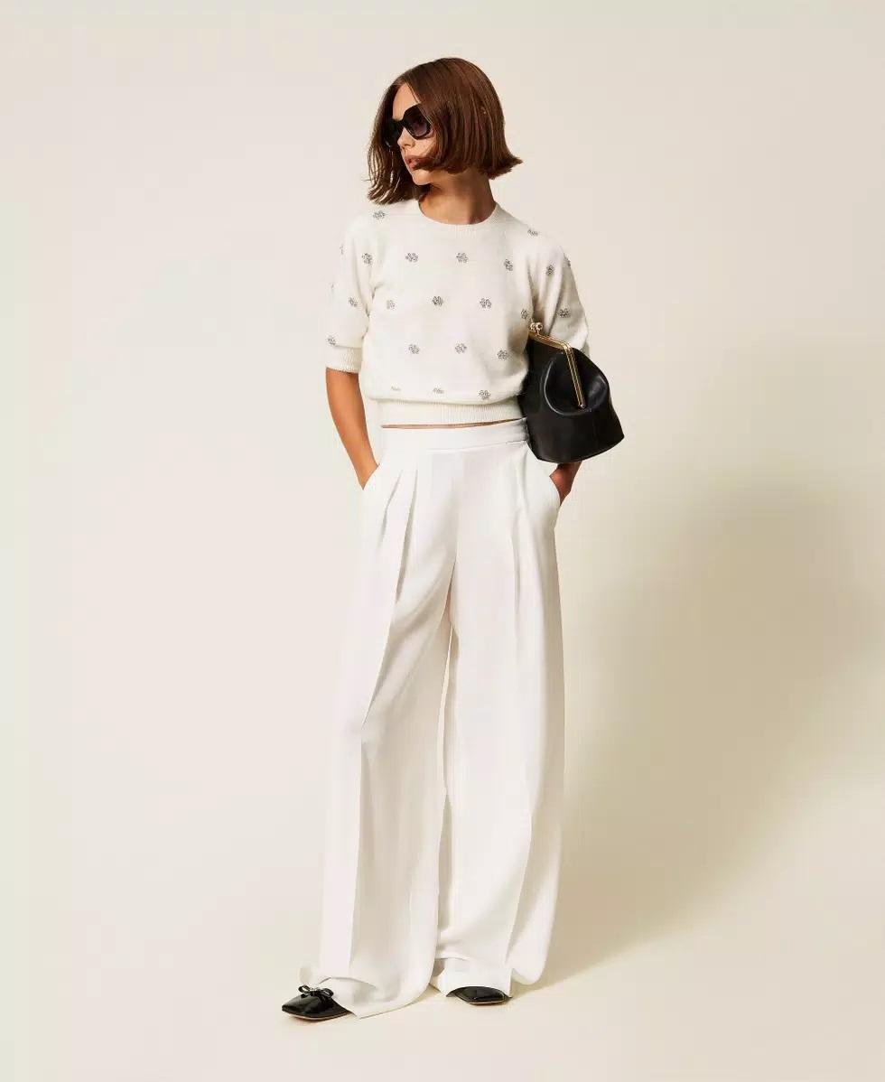 Maglia in misto angora con ricamo TT3181007 TWINSET