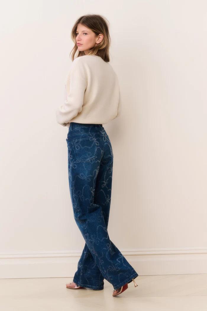 jeans strass 2945001 LOVESHACKFANCY