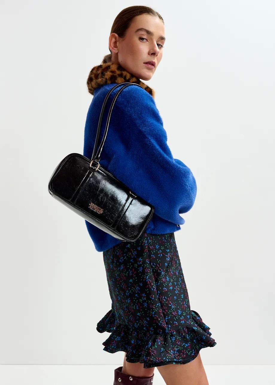 Minigonna floreale nera, blu e rossa con volant IMAGINARY000 ESSENTIEL