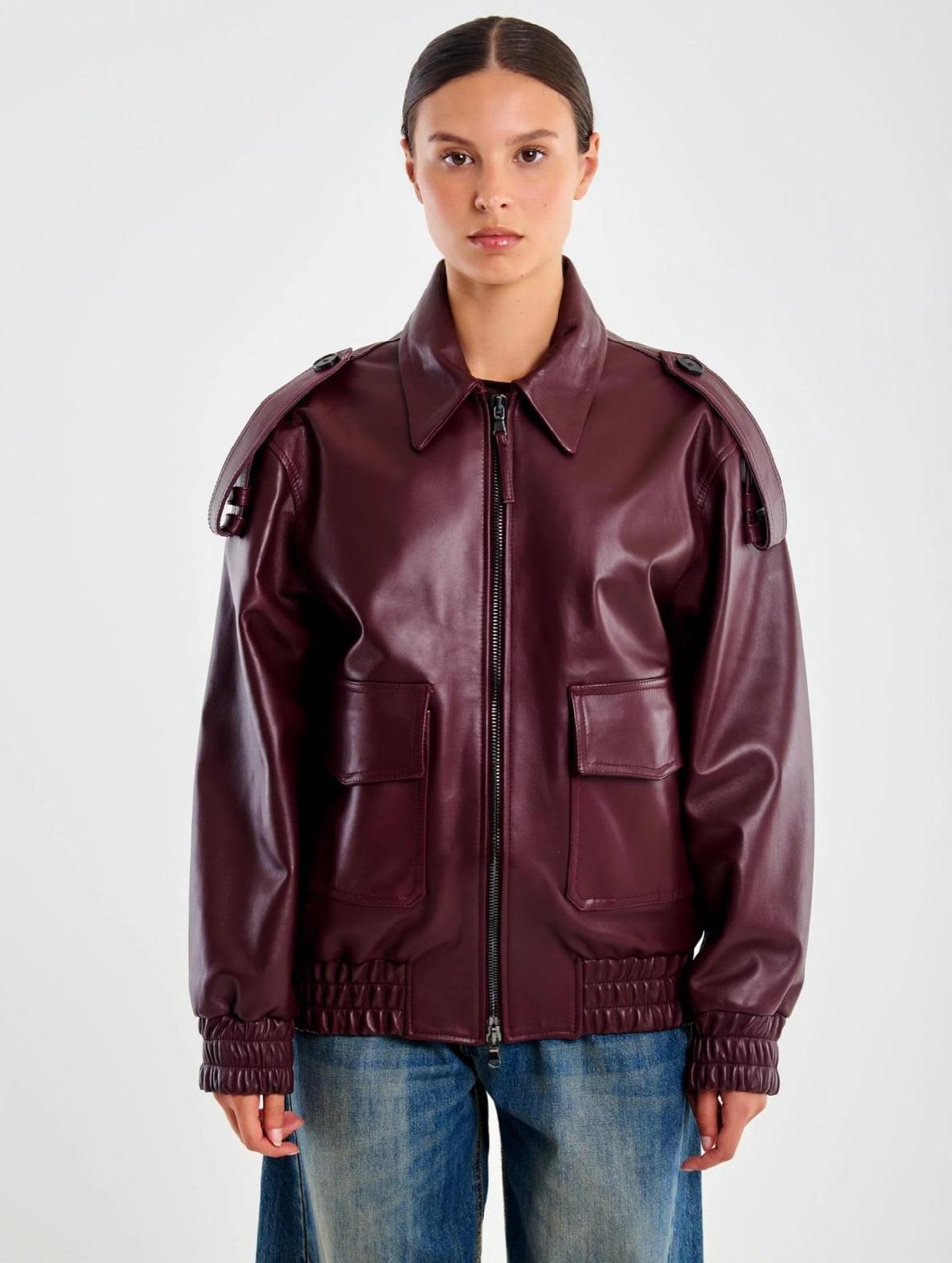 Bomber In Vera Pelle Oversized TF0273002 VICOLO