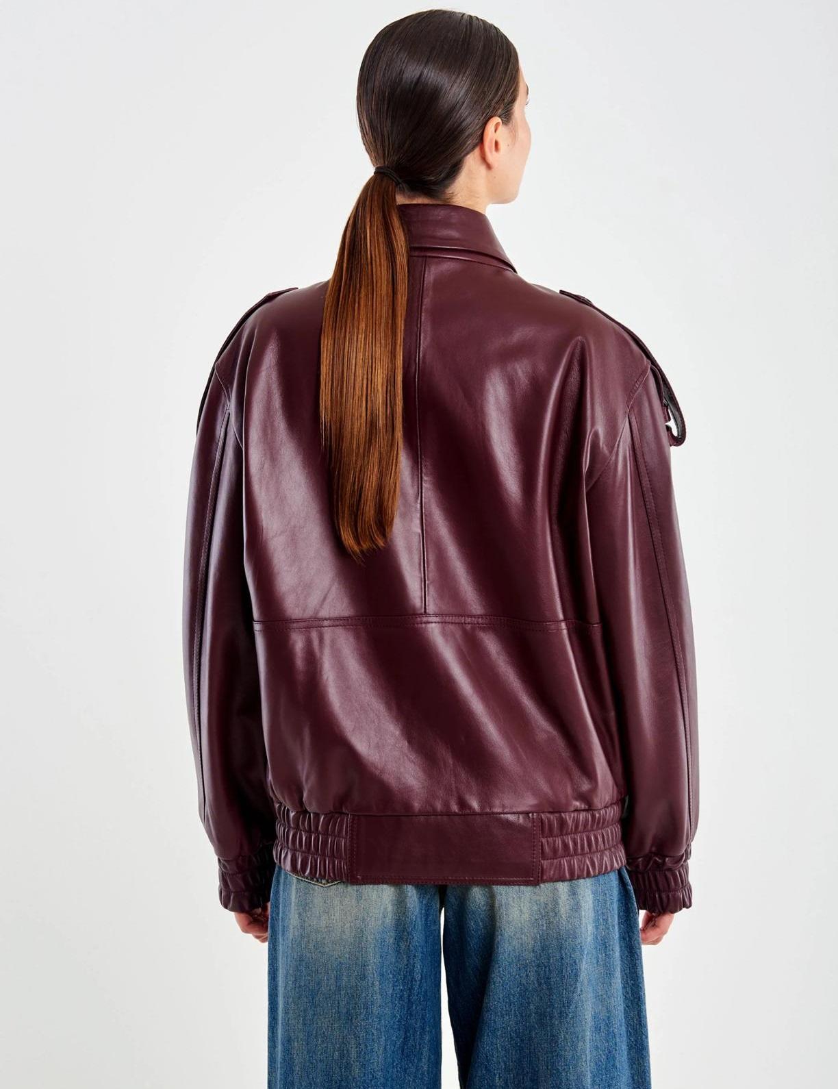 Bomber In Vera Pelle Oversized TF0273002 VICOLO