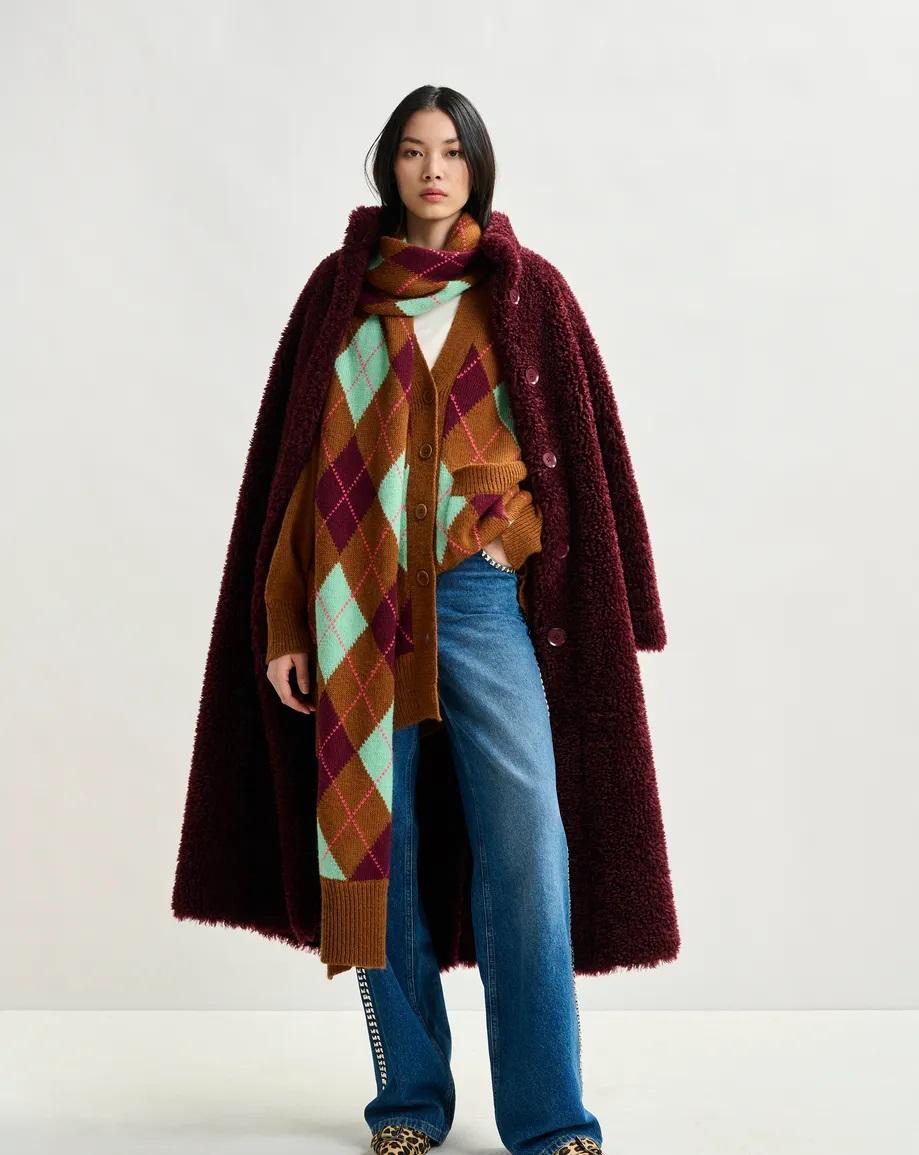Cappotto oversize in eco shearling ISPOT002 ESSENTIEL