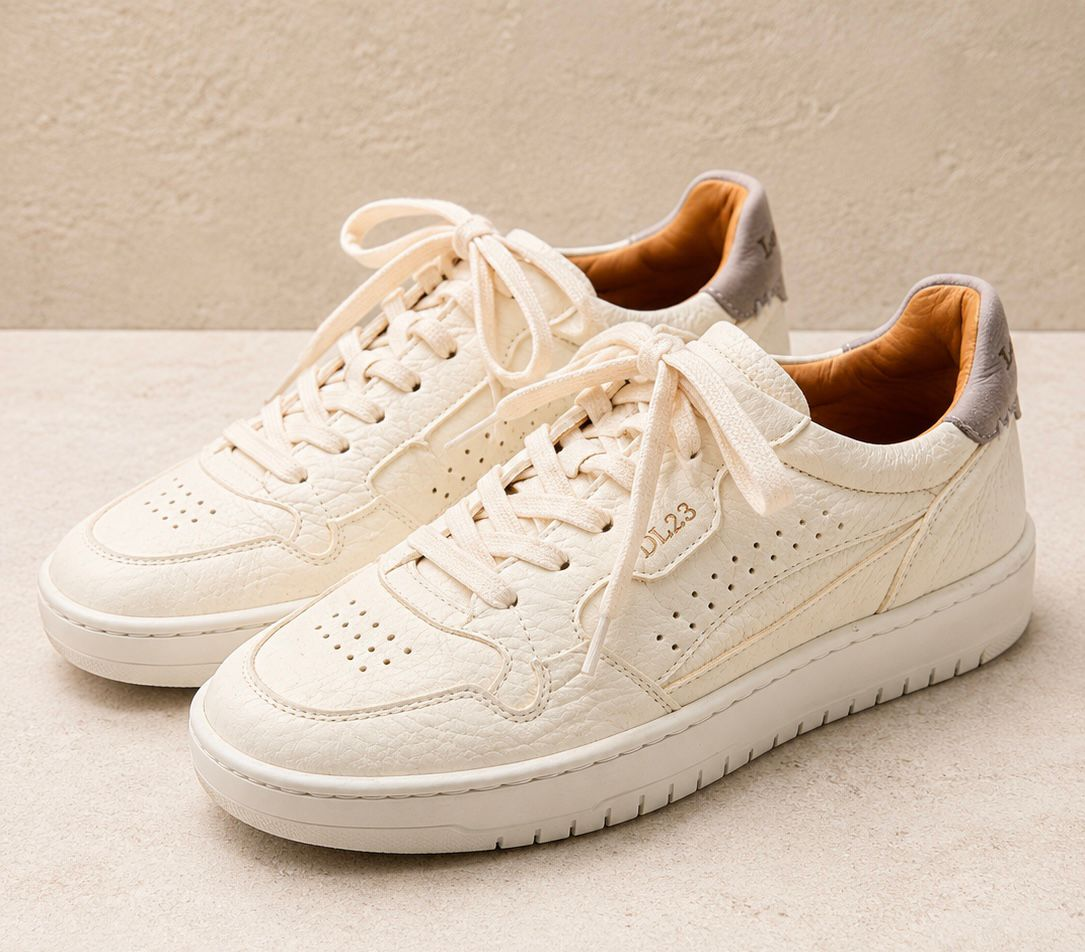 Sneakers LeMargo in pelle bianca artigianale 