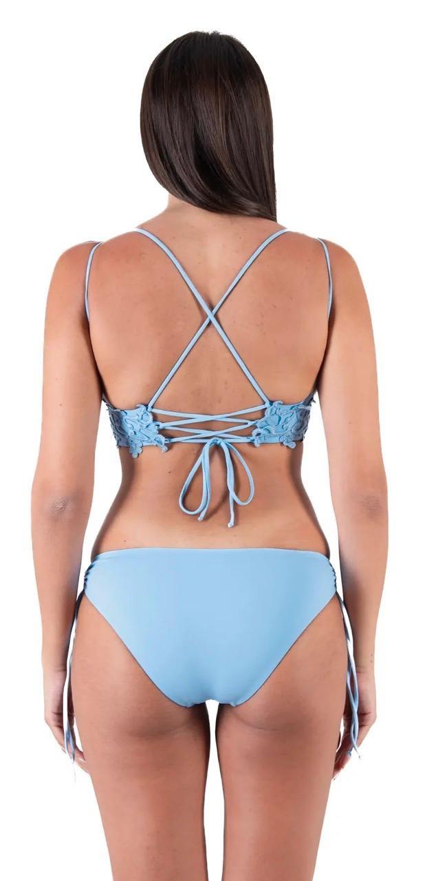 brassiere con macrame celeste 26CM16022 DISTRICT MARGHERITA MAZZEI