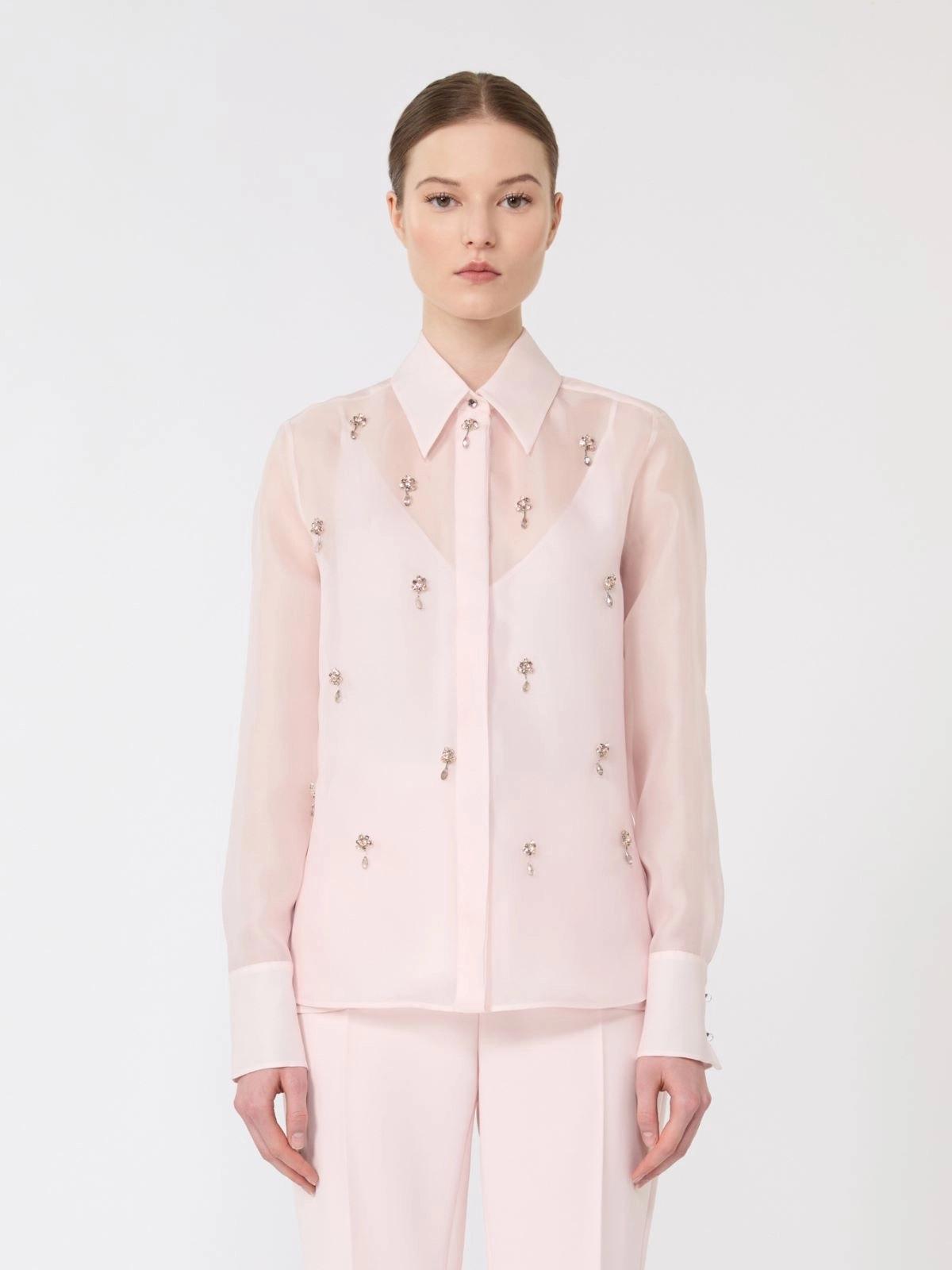 camicia in organza con applicazioni MSEAGI011 MAXMARA STUDIO
