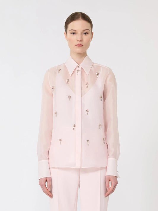 camicia in organza con applicazioni MSEAGI011 MAXMARA STUDIO