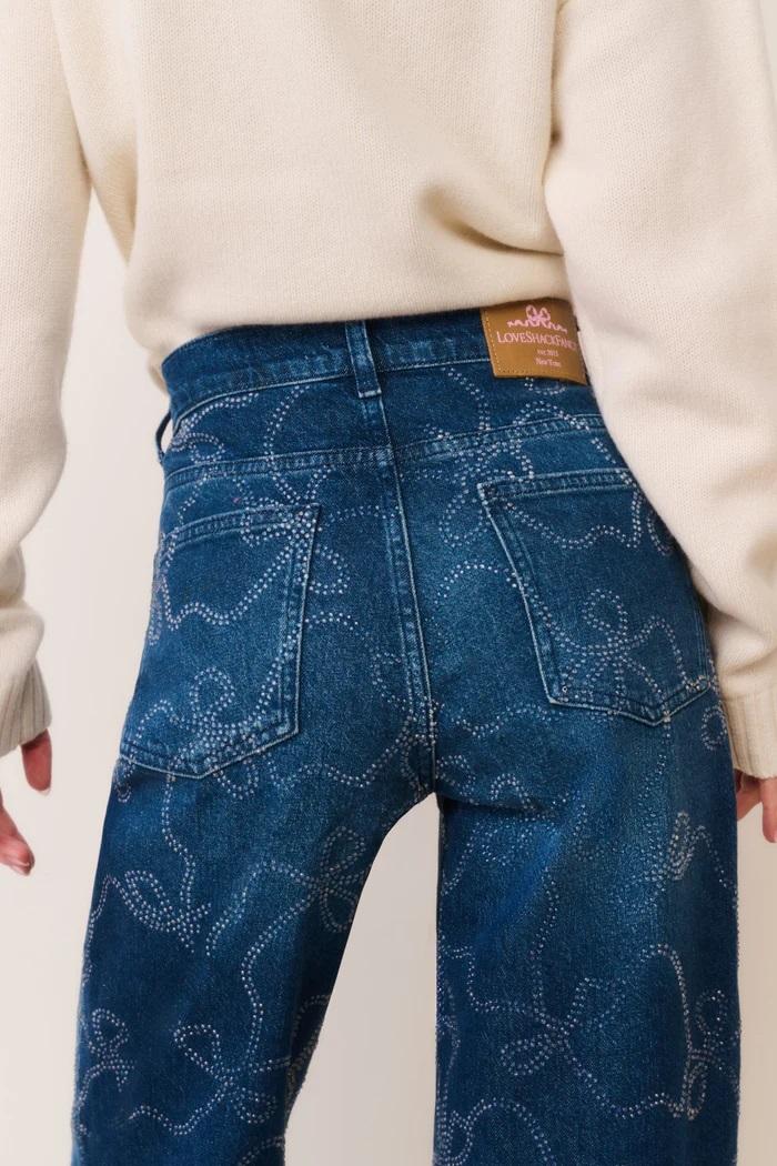 jeans strass 2945001 LOVESHACKFANCY