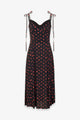 abito midi in crepe con rouge 