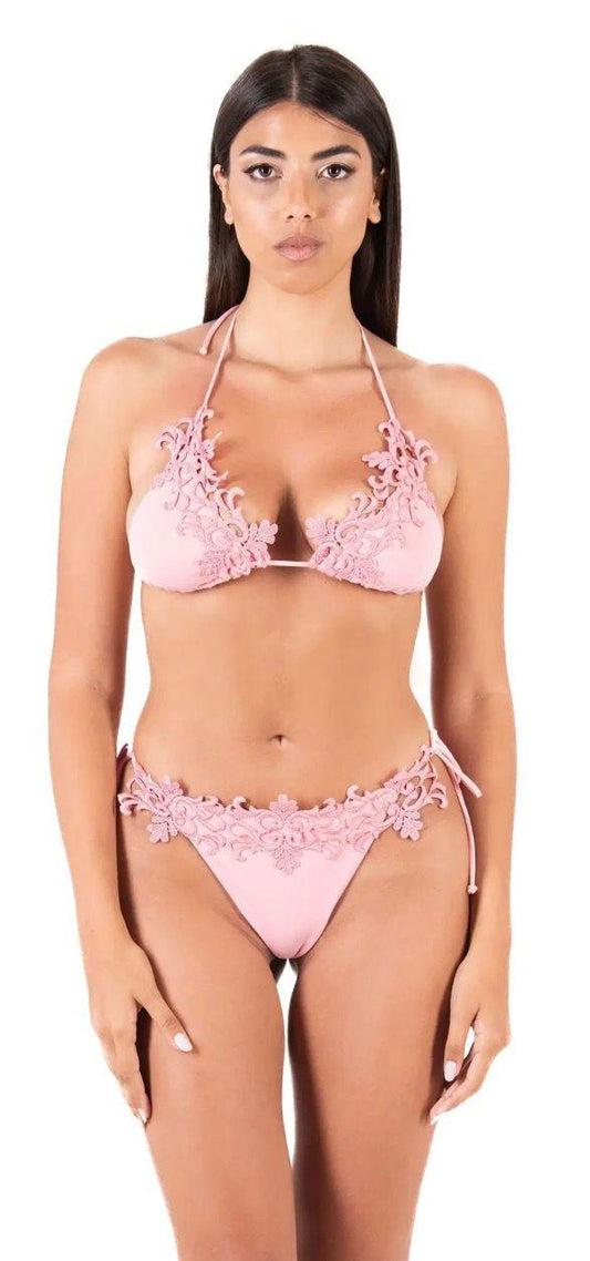 slip laccetti con macrame rosa 26CM57011 DISTRICT MARGHERITA MAZZEI