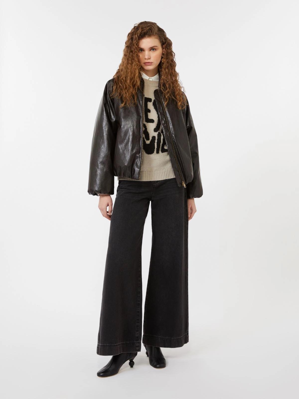 Bomber crop in jersey spalmato POTENTE006 MAXMARA