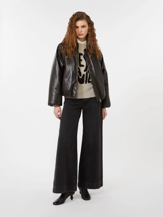 Bomber crop in jersey spalmato POTENTE006 MAXMARA