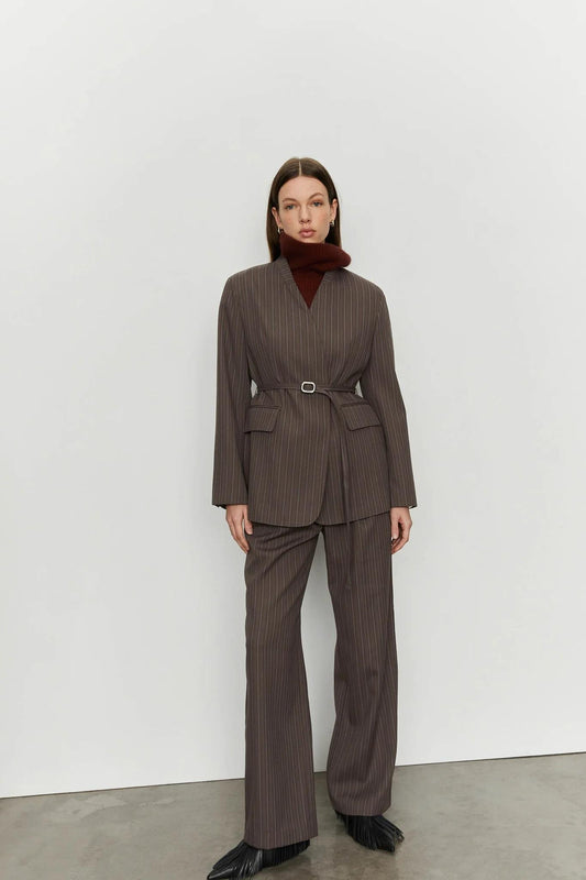 blazer a righe J043006 ISABELLE BLANCHE