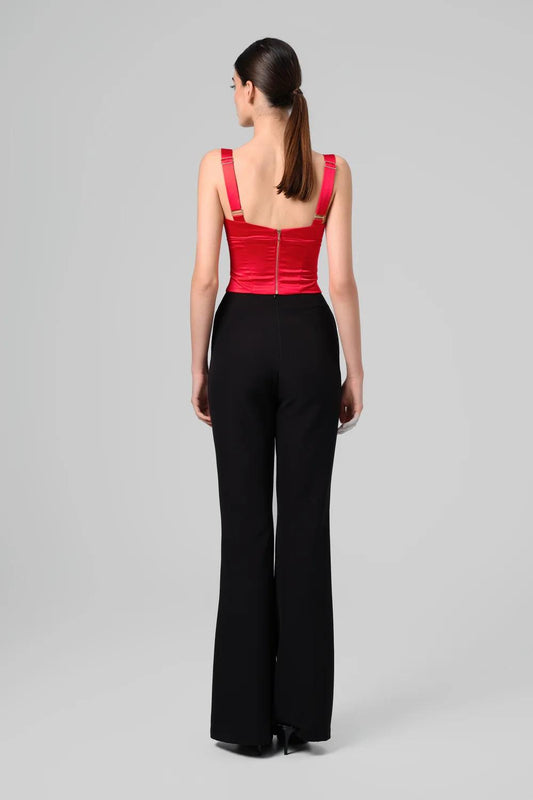 pantalone a zampa SNAP TROUSERS000 MURMUR