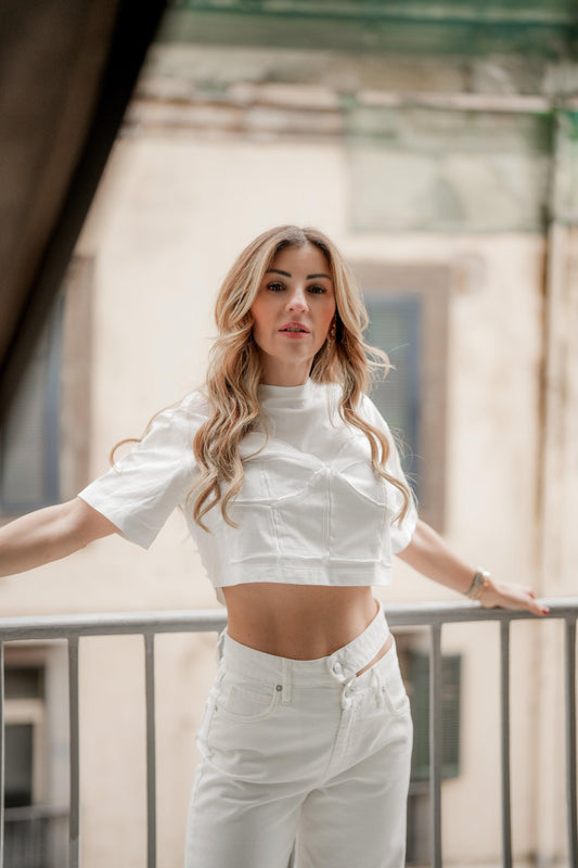 t-shirt crop DECONSTRUCTED CROP005 MURMUR