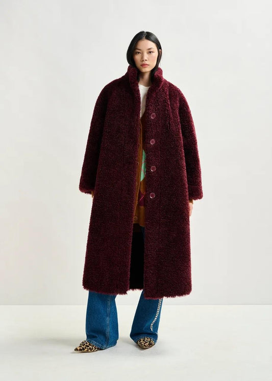 Cappotto oversize in eco shearling ISPOT002 ESSENTIEL