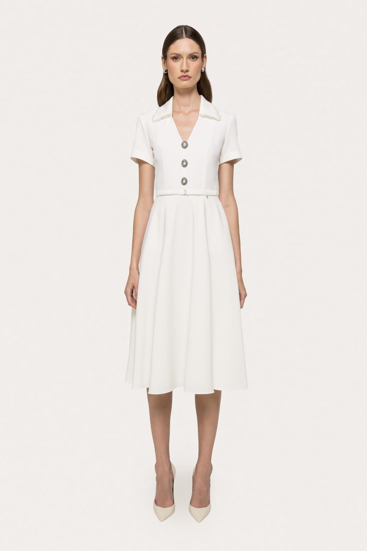 abito midi con colletto RZ15550A005 NISSA