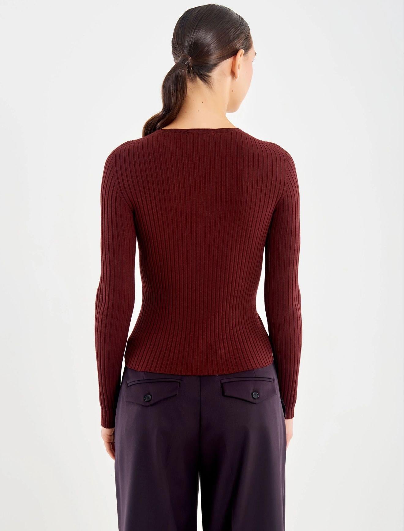 Maglia Cardigan a costine 22102F002 VICOLO