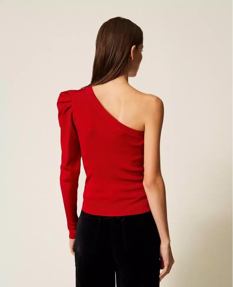 Maglia monospalla con drappeggio AT3011010 TWINSET