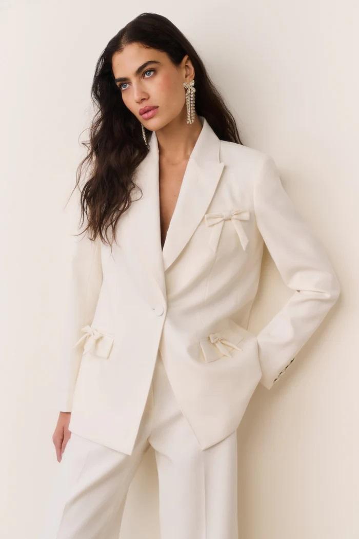 blazer con fiocchi applicati 2925007 LOVESHACKFANCY