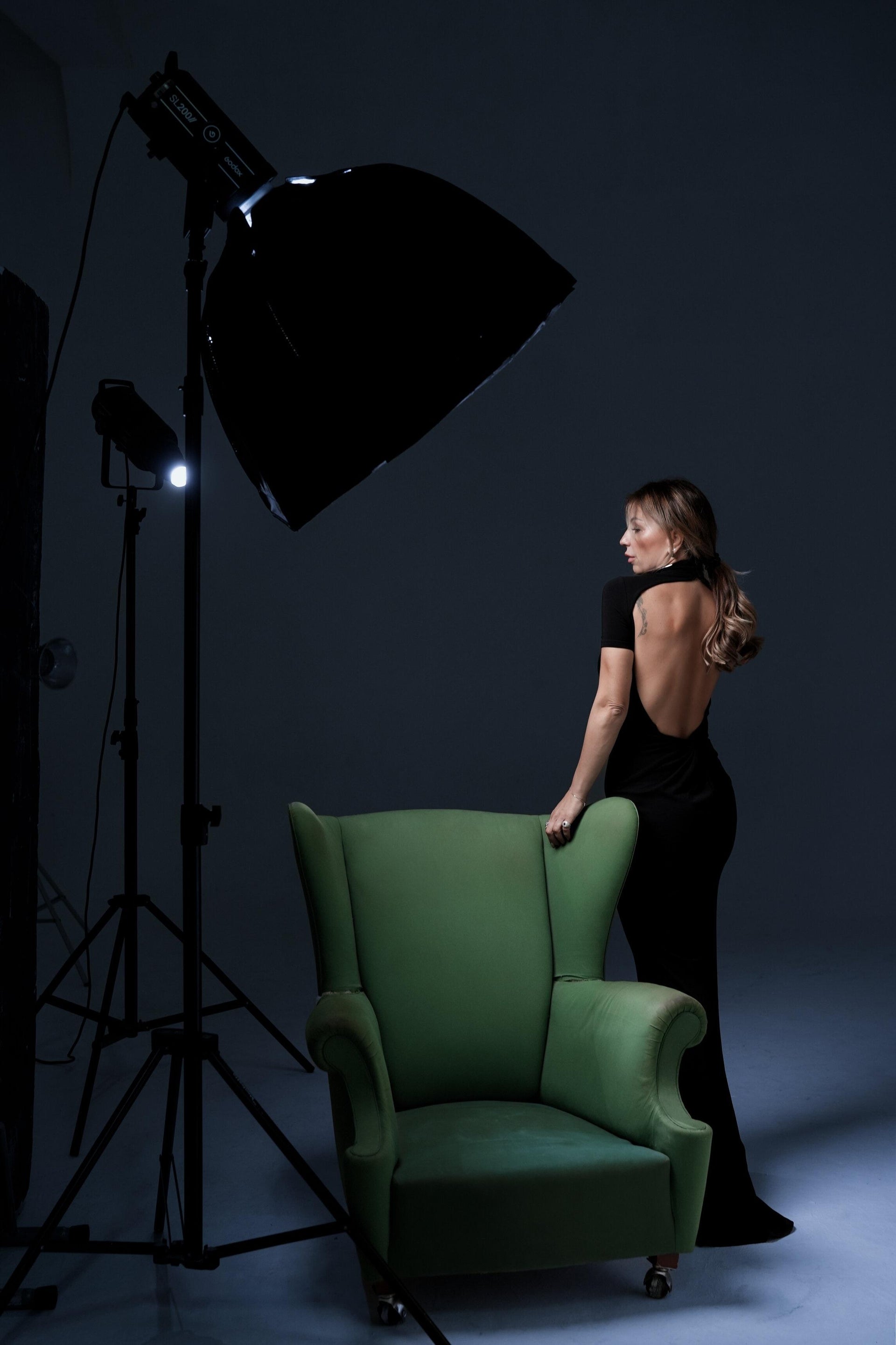 Abito lungo nero con schiena scoperta NORTH  NORTH000 ALBERTO AUDENINO