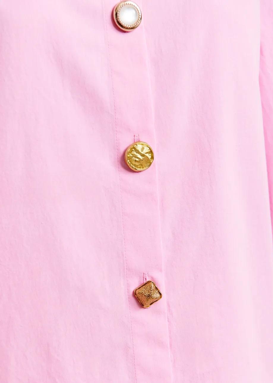 camicia in cotone con colletto allungato e bottoni spaiati JOMATO POINTY COLLAR011 ESSENTIEL