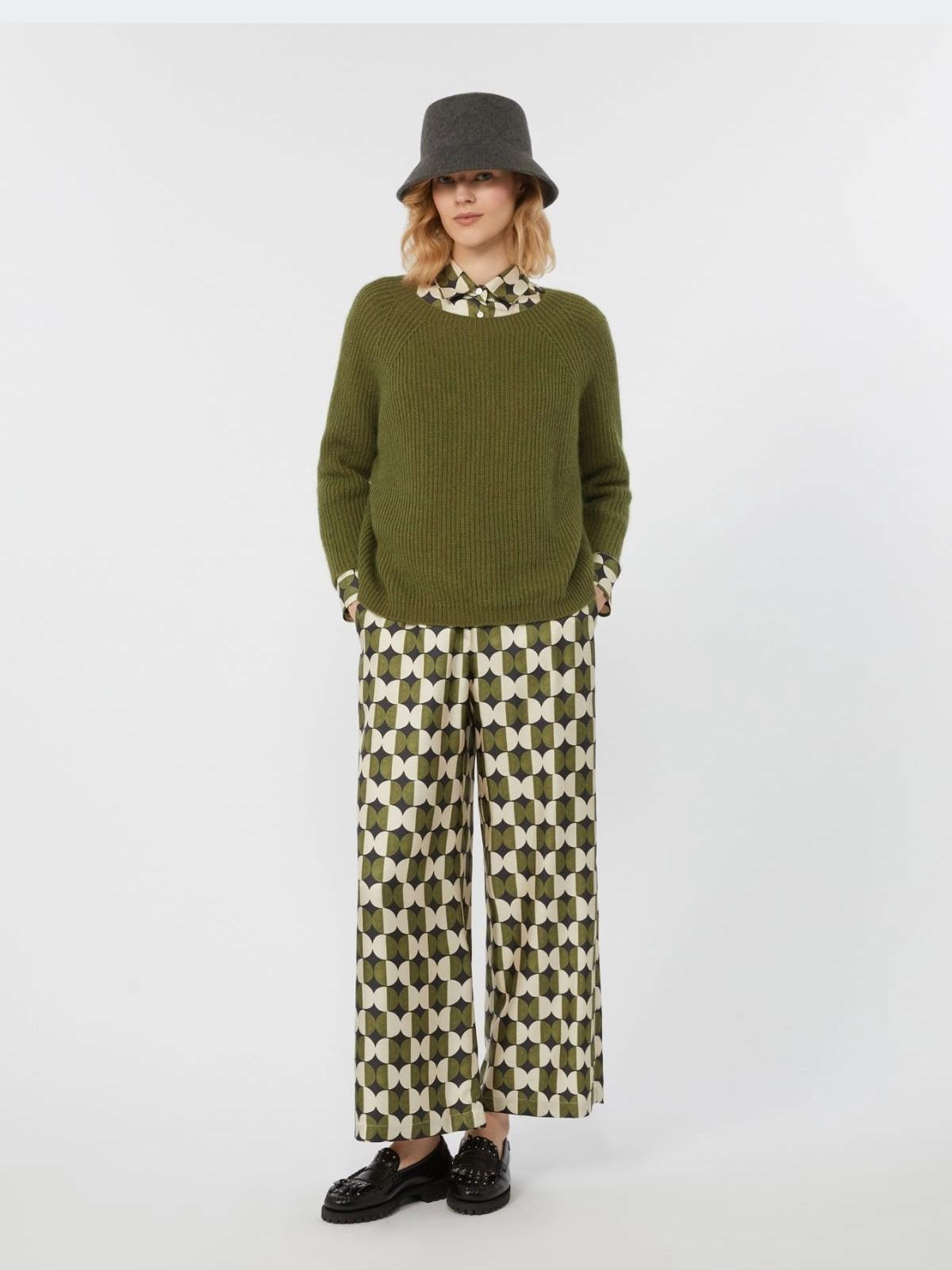 Pantalone in twill di seta FIBBIA017 MAXMARA