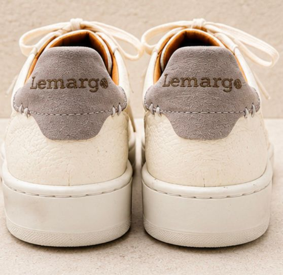 Sneakers LeMargo in pelle bianca artigianale 