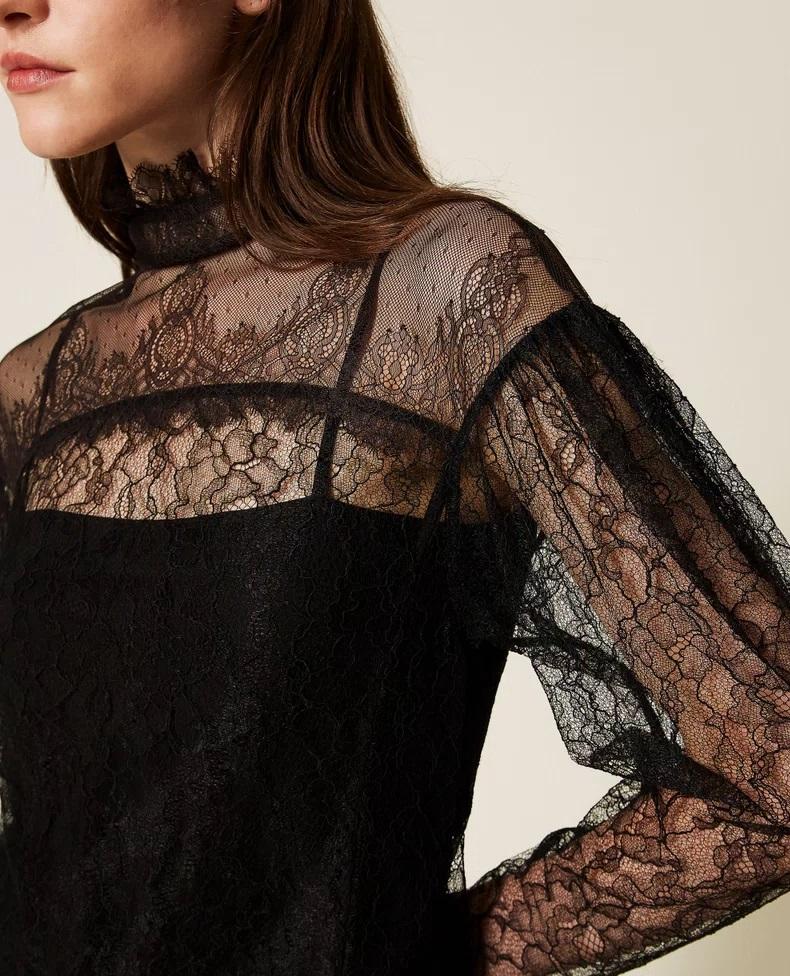 blusa in pizzo  con volant 252TT2264000 TWINSET