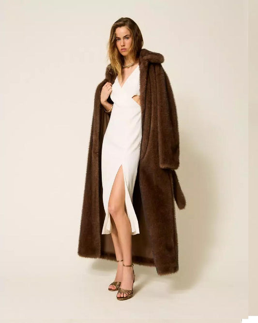 Abito longuette in crêpe con cut-out TP2165005 TWINSET