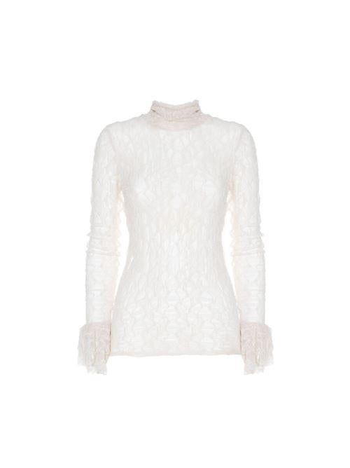 BLUSA COLLO ALTO IN PIZZO L22037033 SO ALLURE